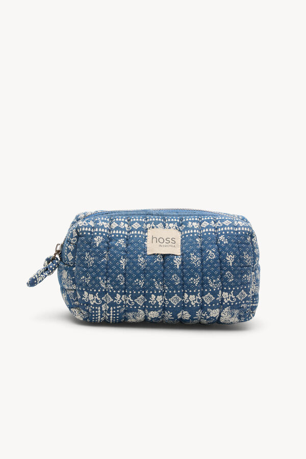 Hoss Intropia Leandra. Neceser estampado acolchado Azul