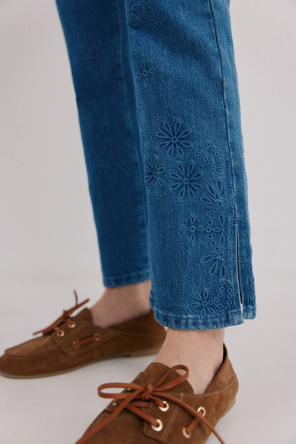 Hoss Intropia Bruna. Jeans bordados Azul