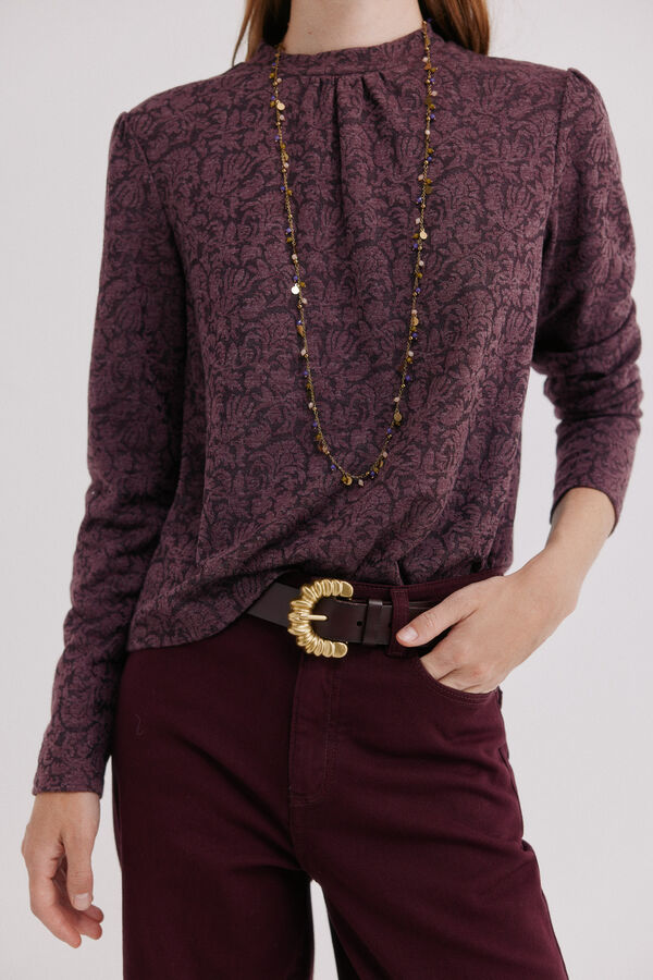 Hoss Intropia Mirel. Playera textura Vino