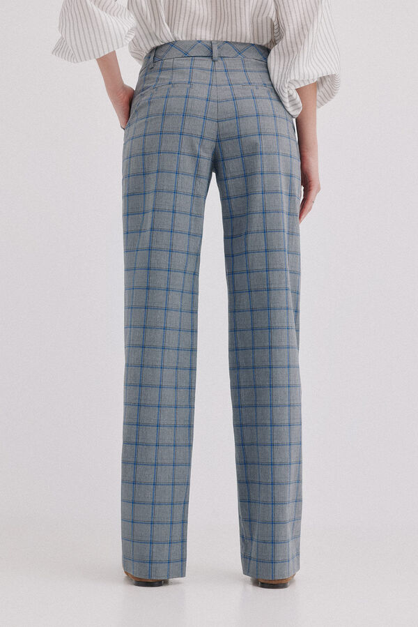 Hoss Intropia Paulina. Pantal&oacute;n a cuadros Gris