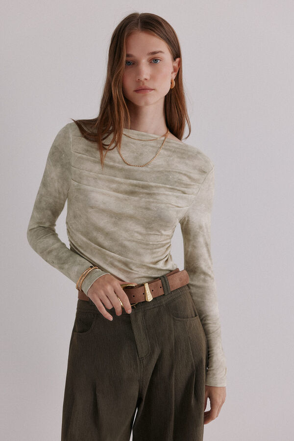 Hoss Intropia Matilde. Playera drapeada Verde