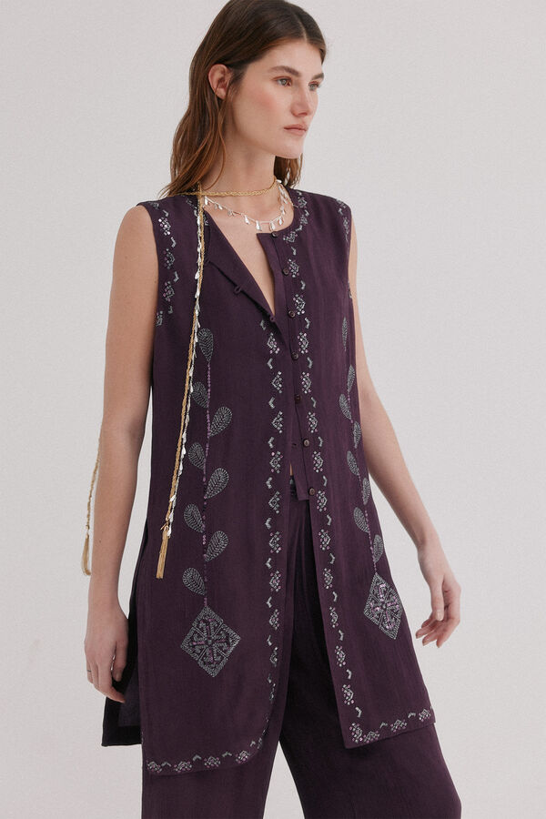 Hoss Intropia Cira. Blusa bordada  Morado