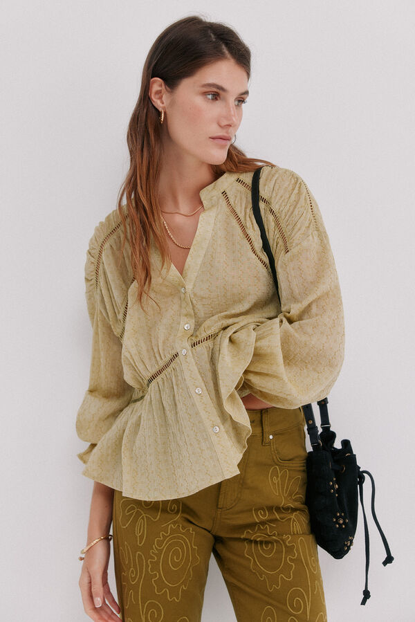 Hoss Intropia Guiomar. Blusa boho Kaki