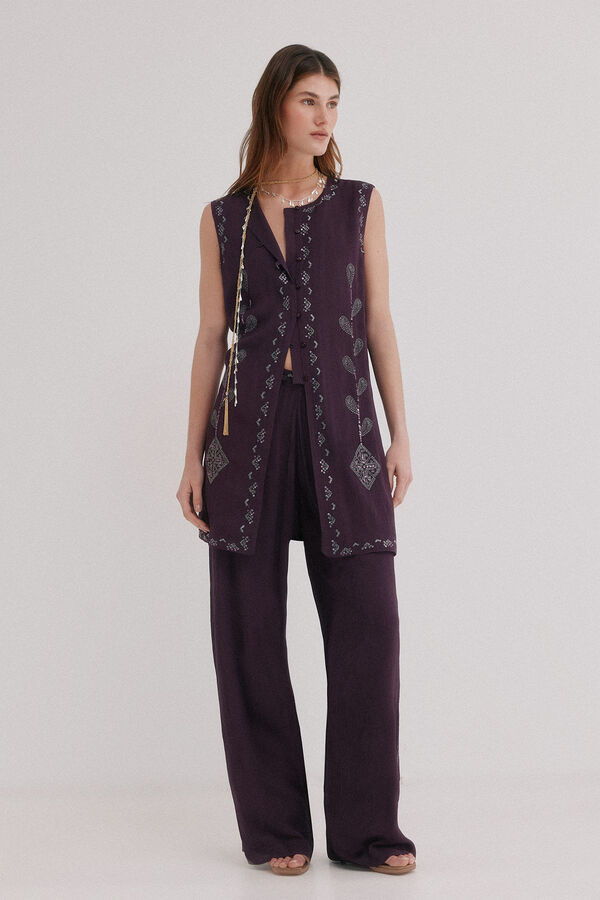 Hoss Intropia Cira. Blusa bordada  Morado