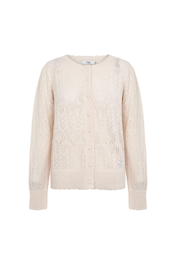 Hoss Intropia Inma. C&aacute;rdigan calado Beige