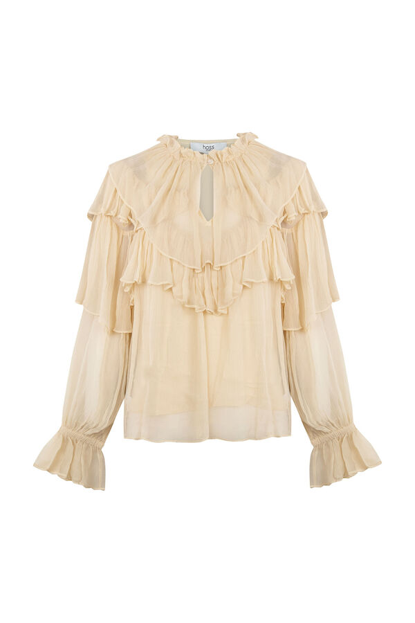 Hoss Intropia Giulia. Blusa rom&aacute;ntica Marfil