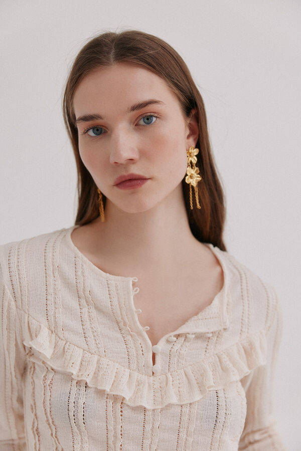 Hoss Intropia Miranda. Playera rom&aacute;ntica Marfil