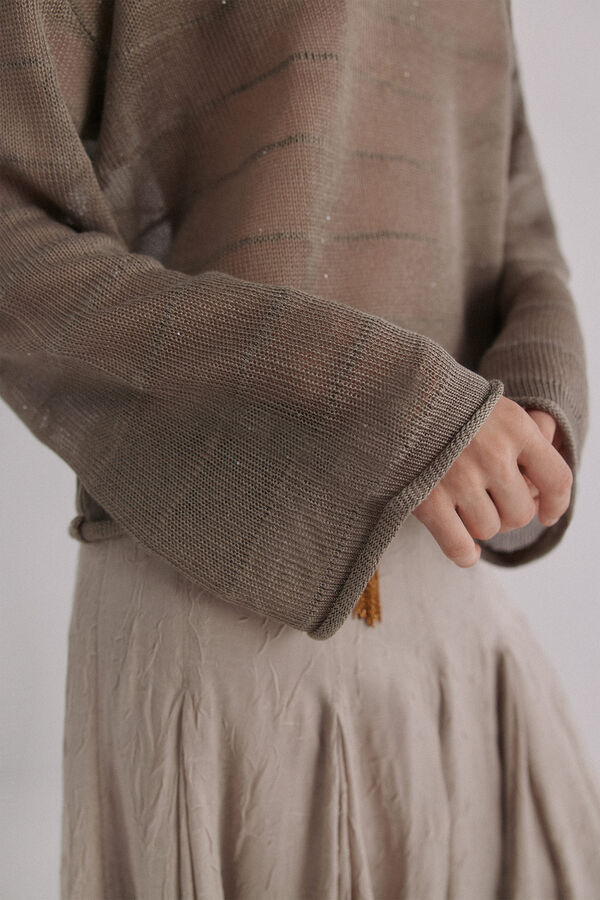 Hoss Intropia Nicole. Su&eacute;ter con lentejuelas Kaki