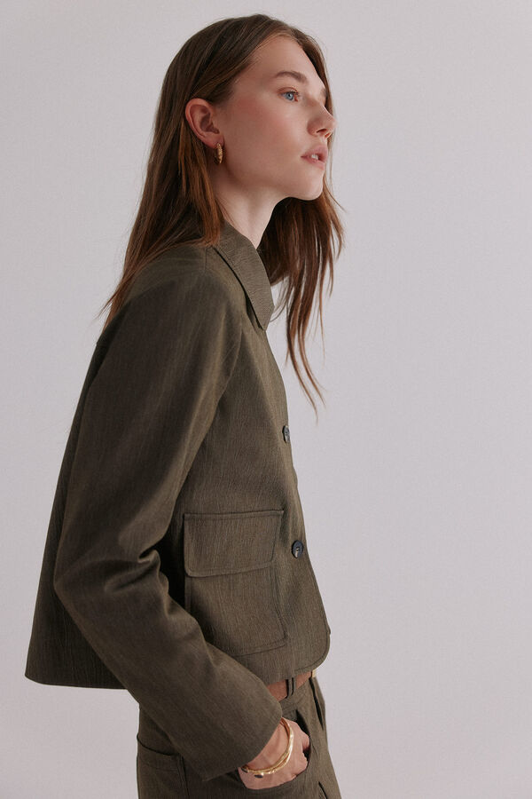 Hoss Intropia Elo&iuml;se. Chamarra casual Kaki