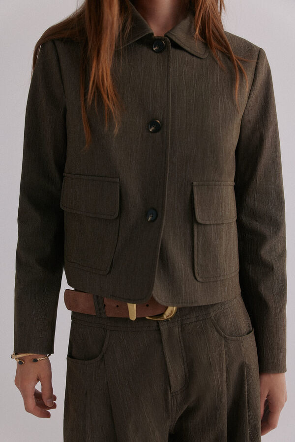 Hoss Intropia Elo&iuml;se. Chamarra casual Kaki