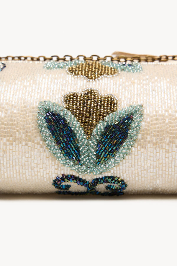Hoss Intropia Nara. Bolsa de abalorios Marfil
