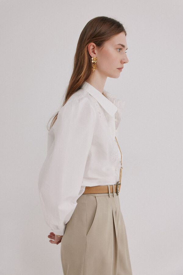 Hoss Intropia Carine. Blusa bordada Blanco