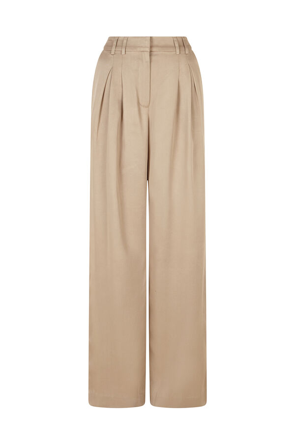 Hoss Intropia Paloma. Pantal&oacute;n de doble pliegue Marfil