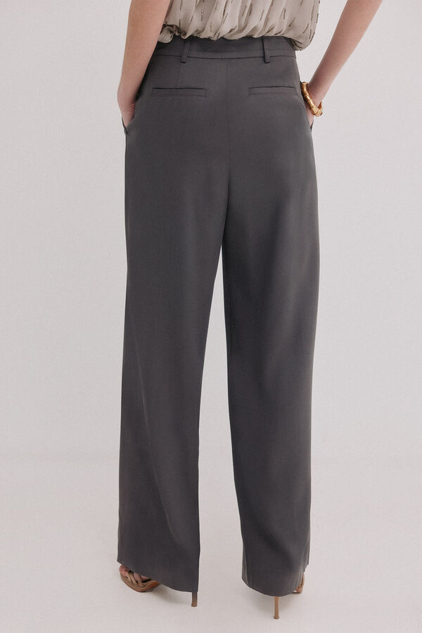Hoss Intropia Paloma. Pantal&oacute;n de doble pliegue Gris