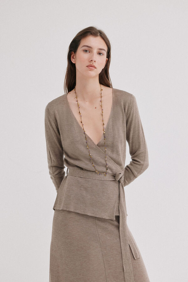 Hoss Intropia Isabetta. C&aacute;rdigan de tejido Beige