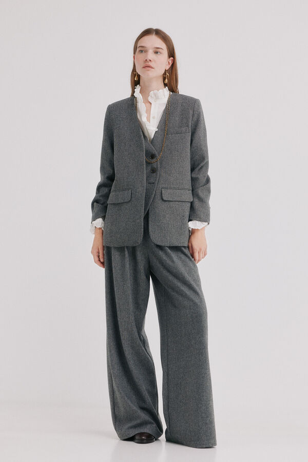 Hoss Intropia Elionor.Blazer sin solapa Marron