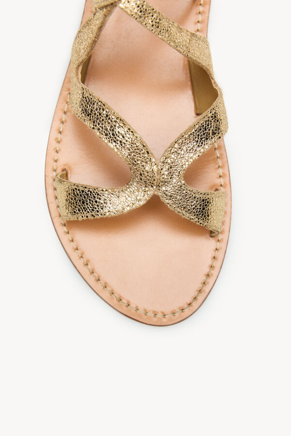 Hoss Intropia  Mar. Sandalias de piel Dorado