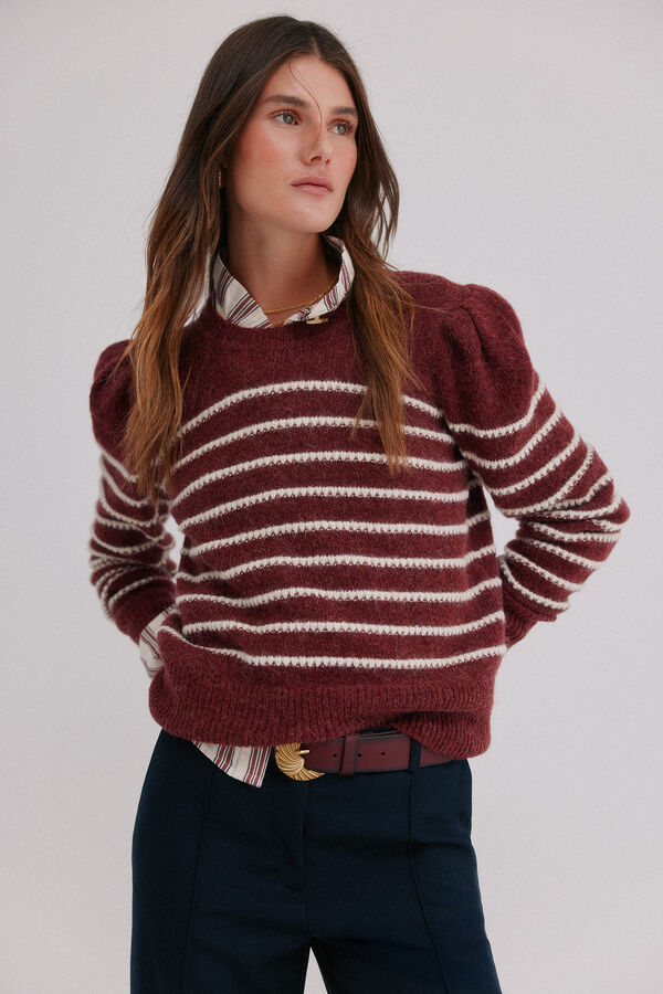 Hoss Intropia Ninnette. Su&eacute;ter a rayas Granate