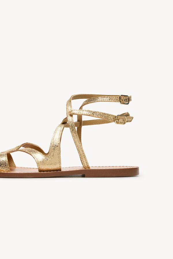 Hoss Intropia  Mar. Sandalias de piel Dorado