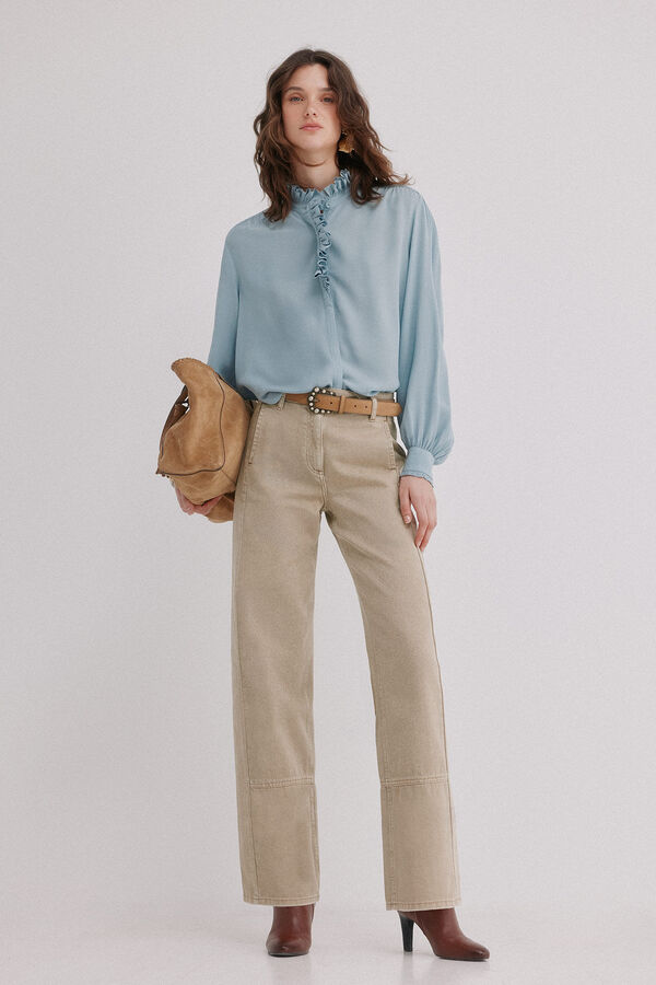 Hoss Intropia Carlota. Blusa rom&aacute;ntica Azul