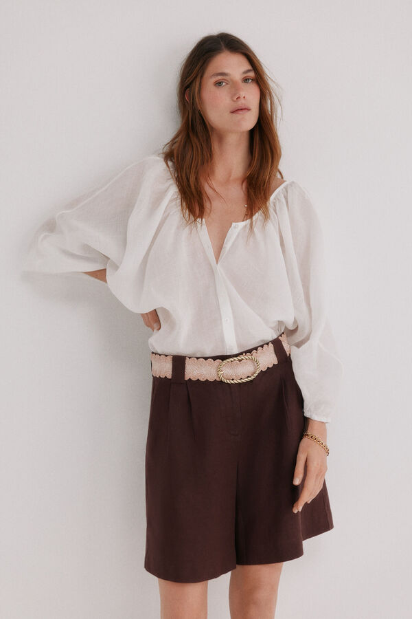 Hoss Intropia Caroline. Blusa manga larga Blanco