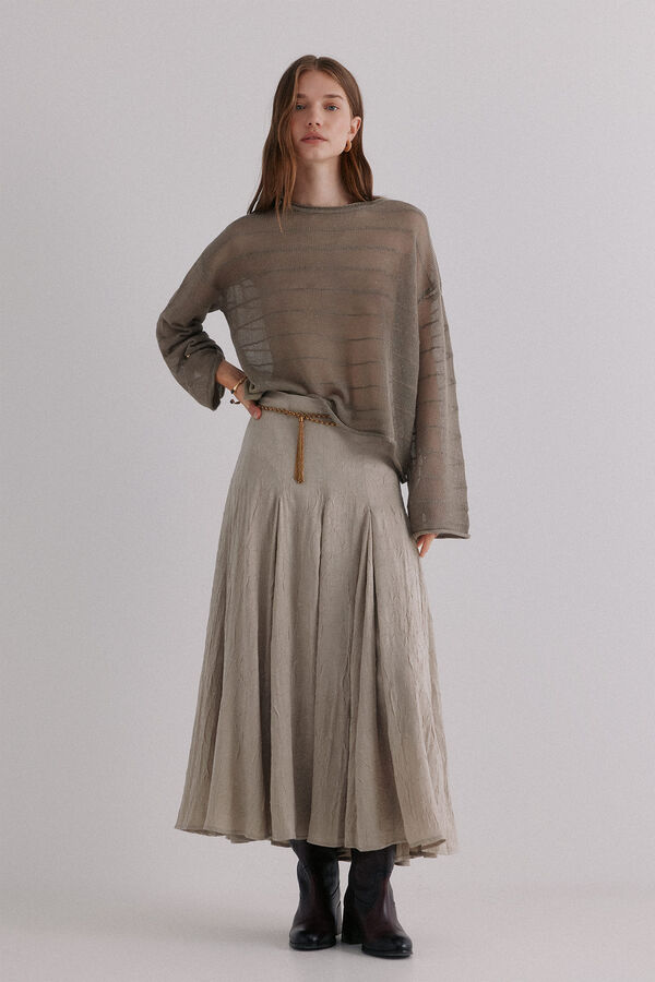 Hoss Intropia Nicole. Su&eacute;ter con lentejuelas Kaki