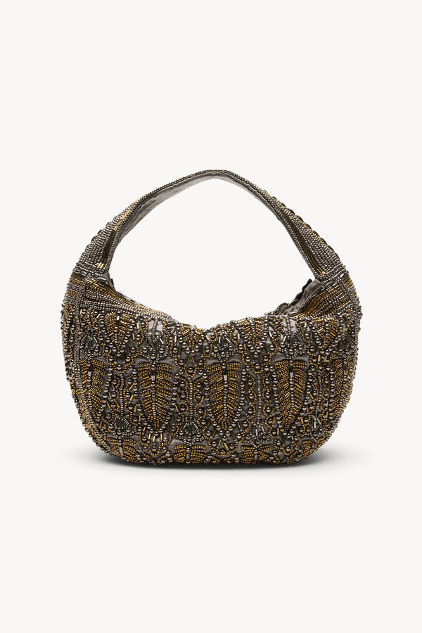 Hoss Intropia Nadia. Bolsa de abalorios Gris