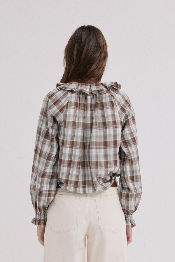 Hoss Intropia Celsa.Blusa a cuadros Azul