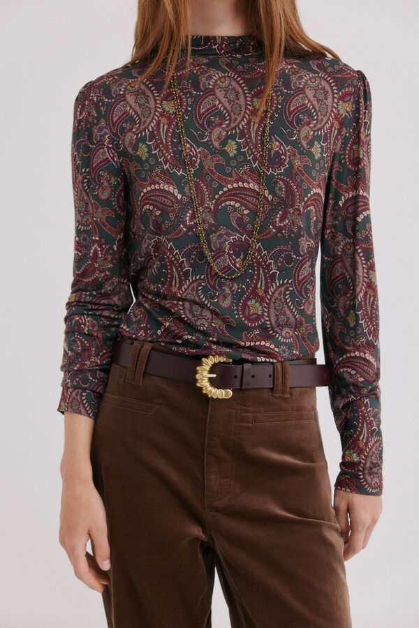 Hoss Intropia Marlene.Top estampado Estampado granate