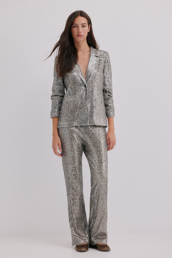 Hoss Intropia Blazer de lentejuelas Emilia Gris