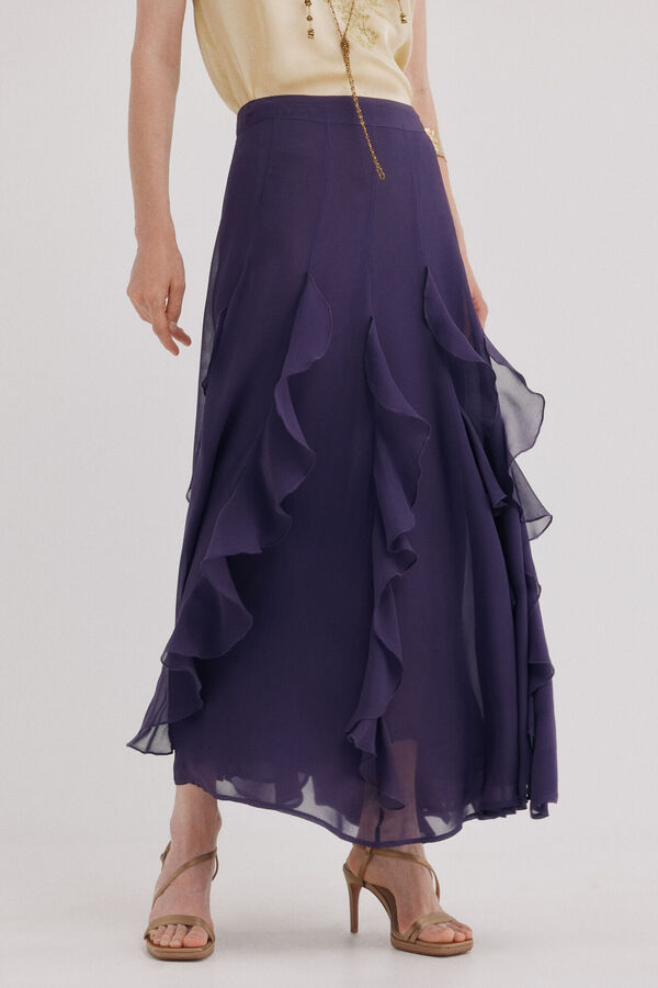 Hoss Intropia Roseline. Falda fluida Estampado morado