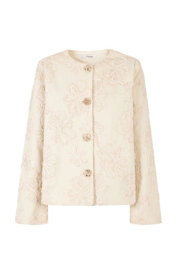 Hoss Intropia Eider. Chamarra jacquard Marfil