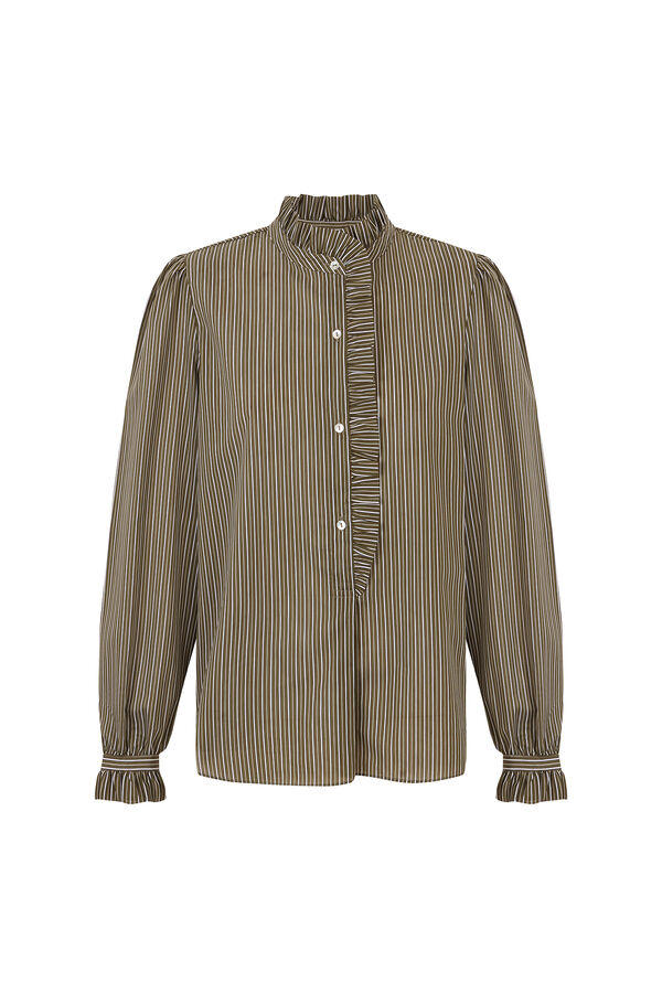 Hoss Intropia Cristela. Camisa de rayas Kaki
