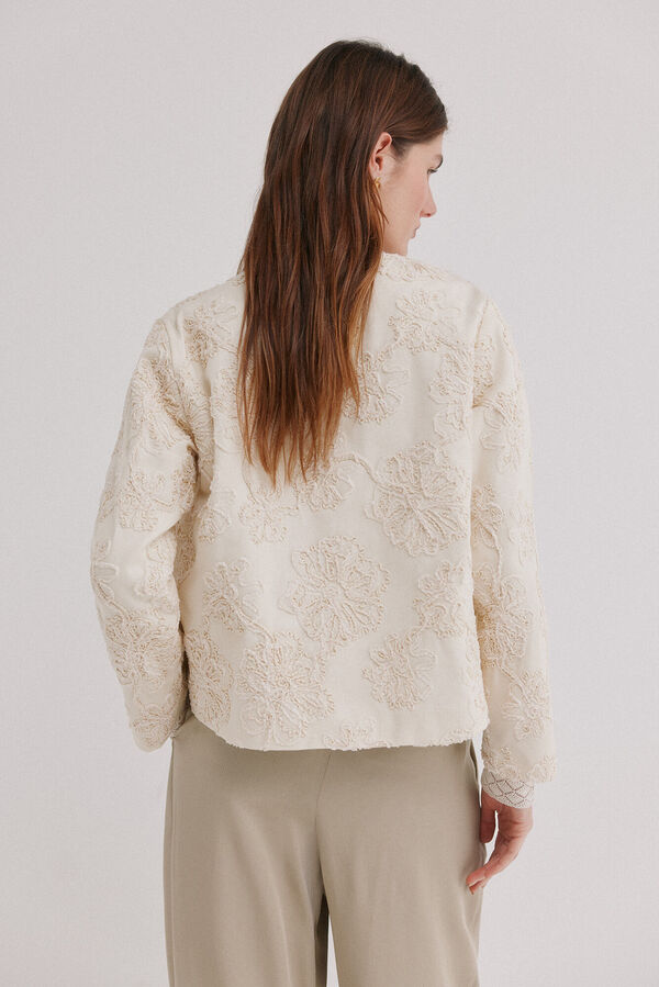 Hoss Intropia Eider. Chamarra jacquard Marfil