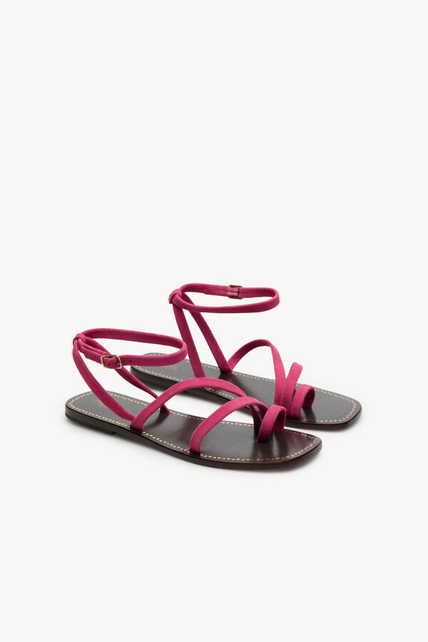 Hoss Intropia Maitane. Sandalias de serraje Rosa