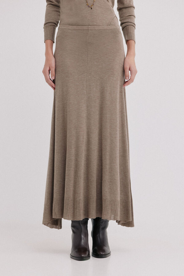 Hoss Intropia Rianna. Falda de tejido Beige