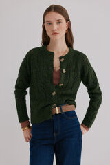 Hoss Intropia Ivette. C&aacute;rdigan calado Verde oscuro