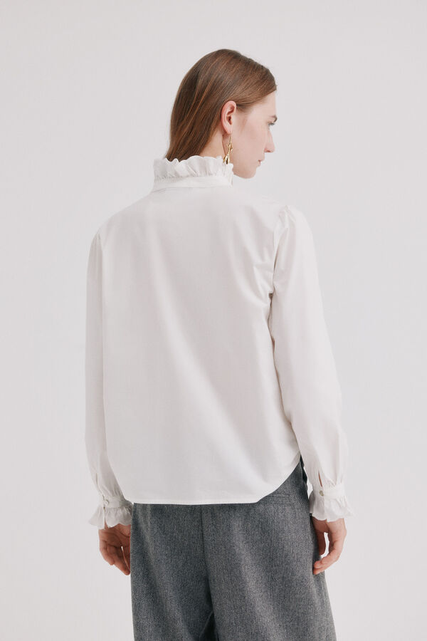 Hoss Intropia Clea .Camisa con volante Blanco