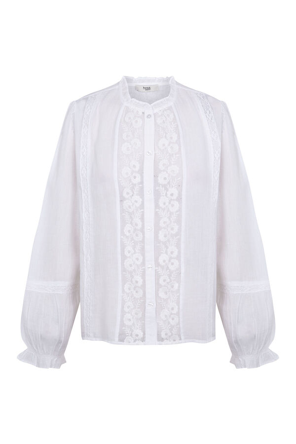 Hoss Intropia Caridad. Blusa bordada Marfil