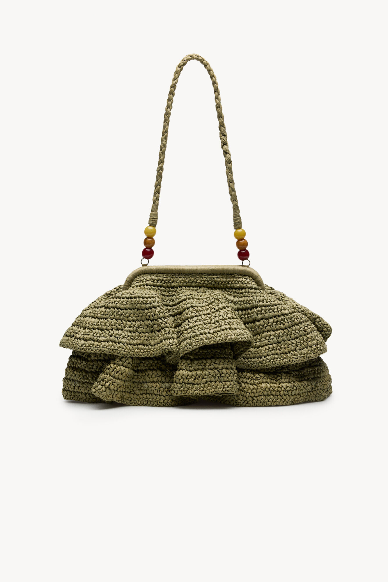 Hoss Intropia Nagore. Bolsa de fibras naturales con volantes