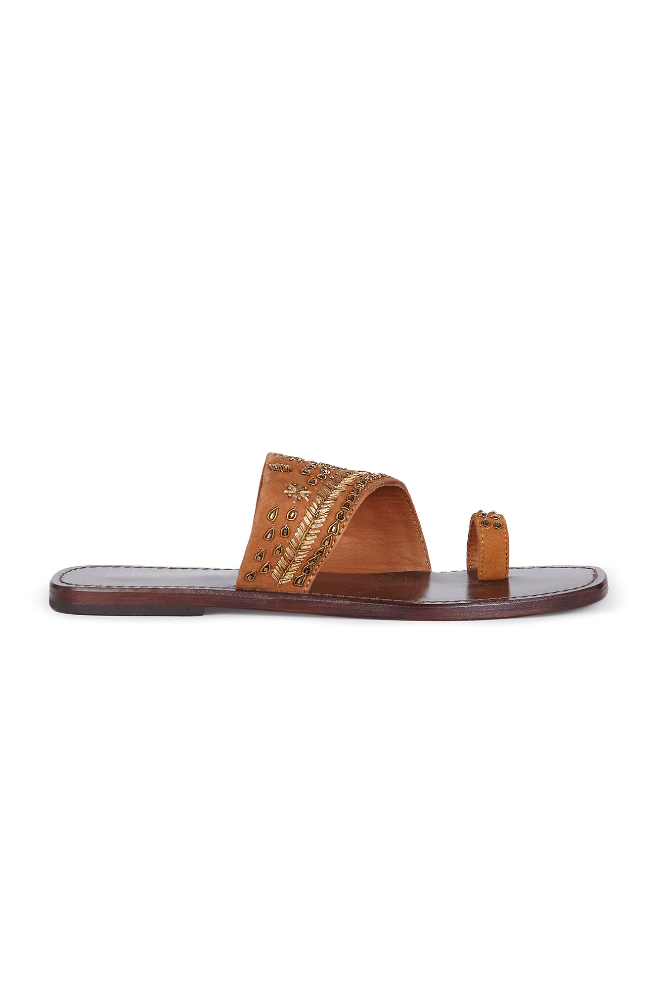 Hoss Intropia Macarena. Sandalias de ante bordadas