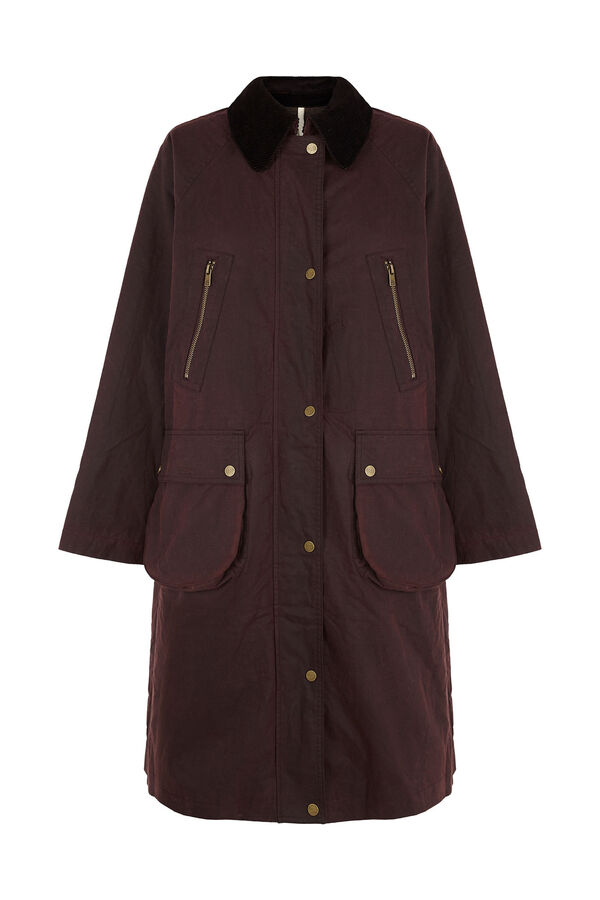 Hoss Intropia Damaris. Gabardina con bolsillos Granate