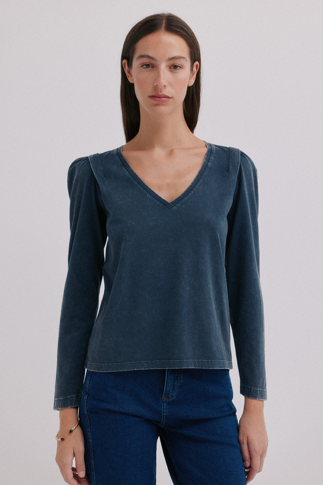 Hoss Intropia Monserrat. Playera efecto lavado