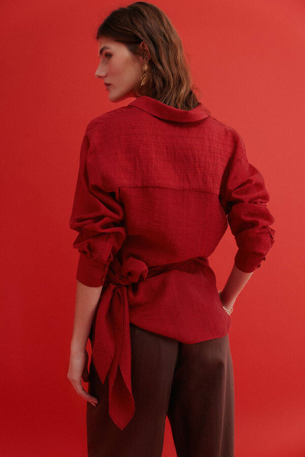 Hoss Intropia Cosette. Blusa con lazo rojo