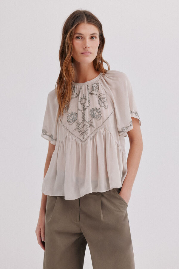 Hoss Intropia Carol. Blusa fluida Gris