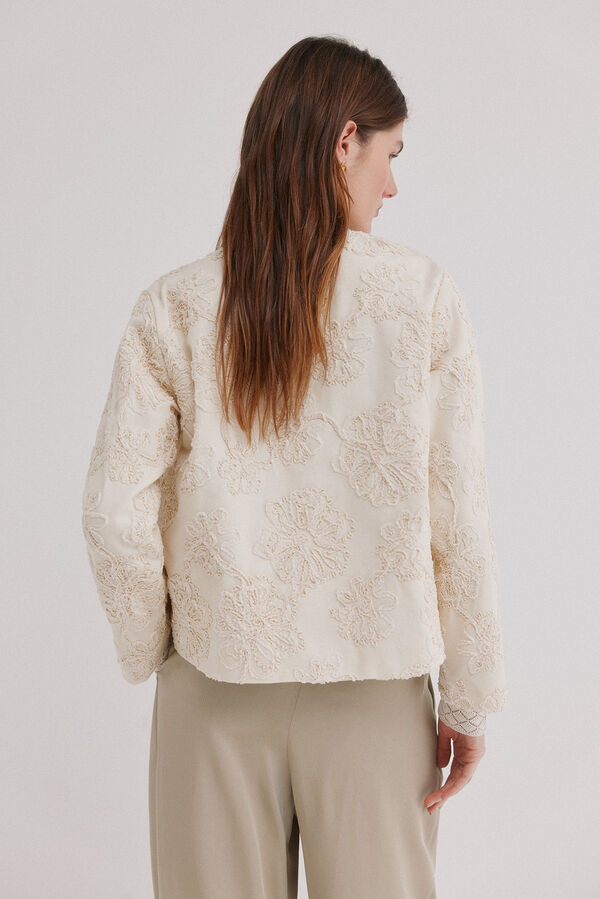 Hoss Intropia Eider. Chamarra jacquard Marfil