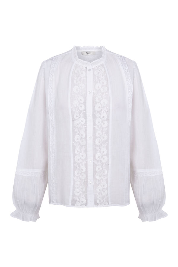 Hoss Intropia Caridad. Blusa bordada Marfil