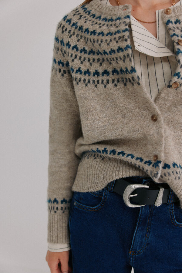 Hoss Intropia Nilda. Chamarra de punto Estampado granate