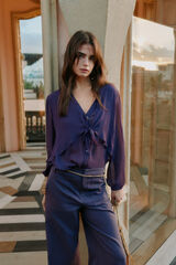 Hoss Intropia Gala. Blusa con lazo Morado