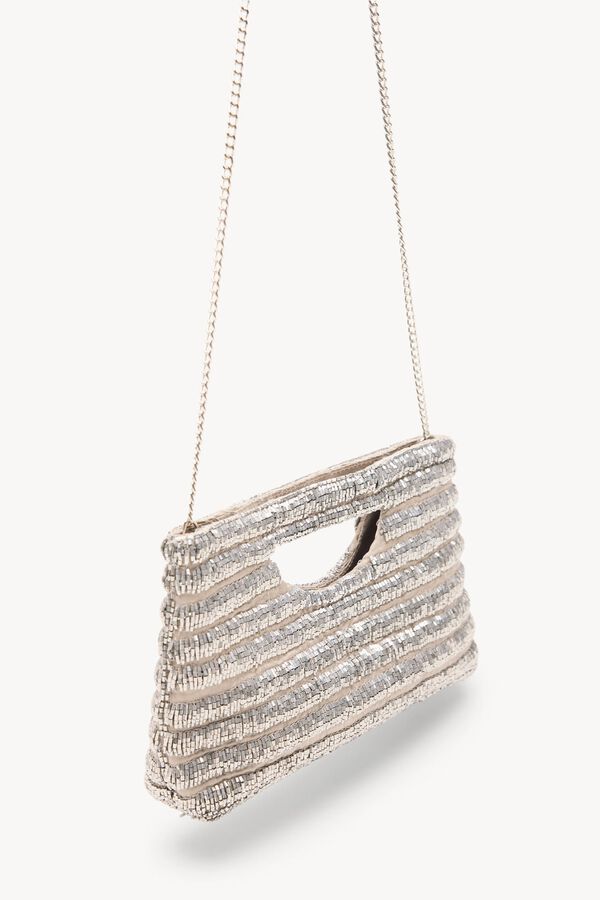 Hoss Intropia Nina. Bolsa de mano de abalorios Gris